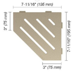 Schluter Shelf-E Pentagonal Wave Cream SES2 D10 TSC